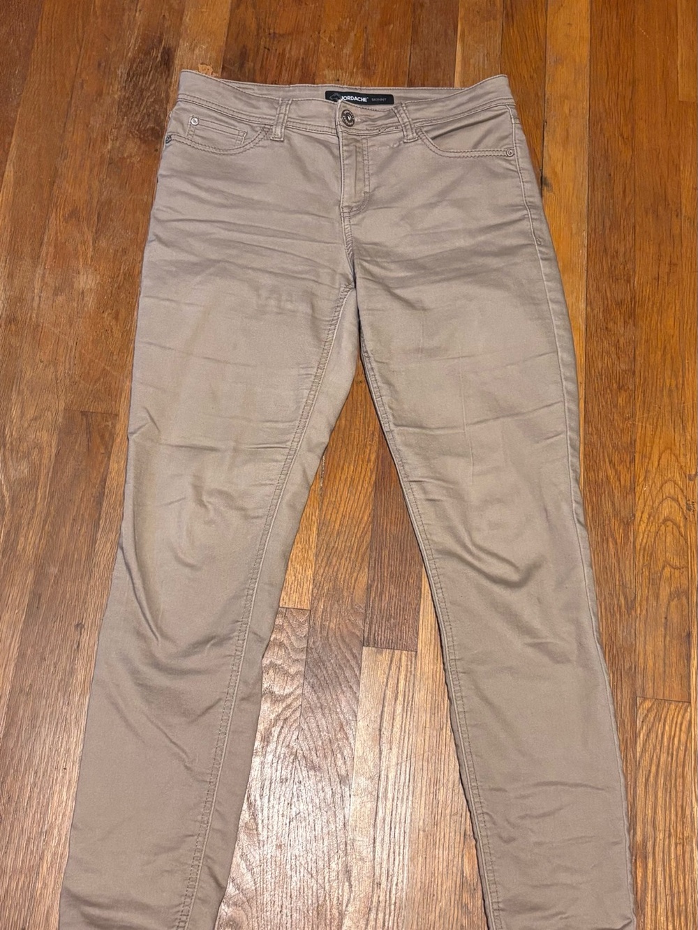 Jordache Taupe‎ Beige Denim Skinny Jeans Size 8